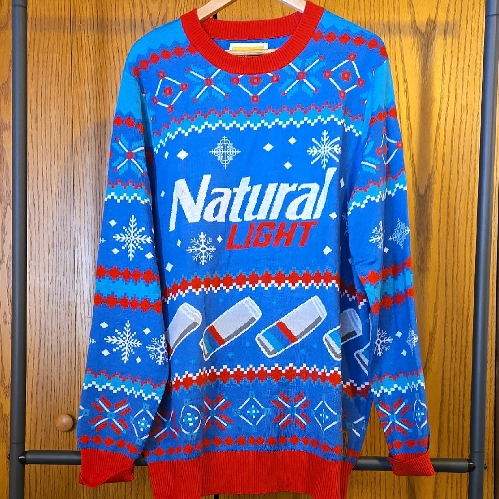 Blue and Red Men's Sweater